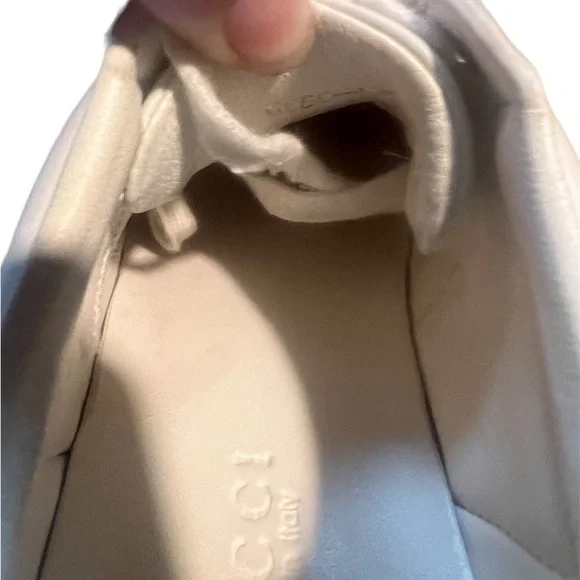 Gucci Women’s Ace Embellished Crystal White Sneakers 37 - Picture 3 of 9